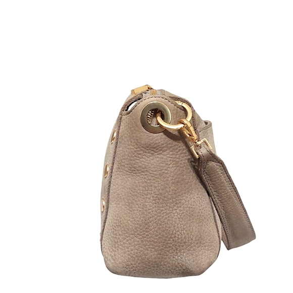 Hammit Los Angeles Grey Natural With Brushed Gold Mini Shoulder Bag - Picture 6 of 9